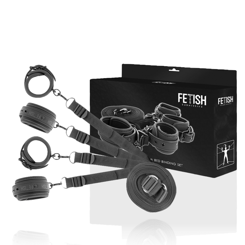 Fetish Submissive - Niet-Prene Voering Handboeien En Bondage Set - afbeelding 10