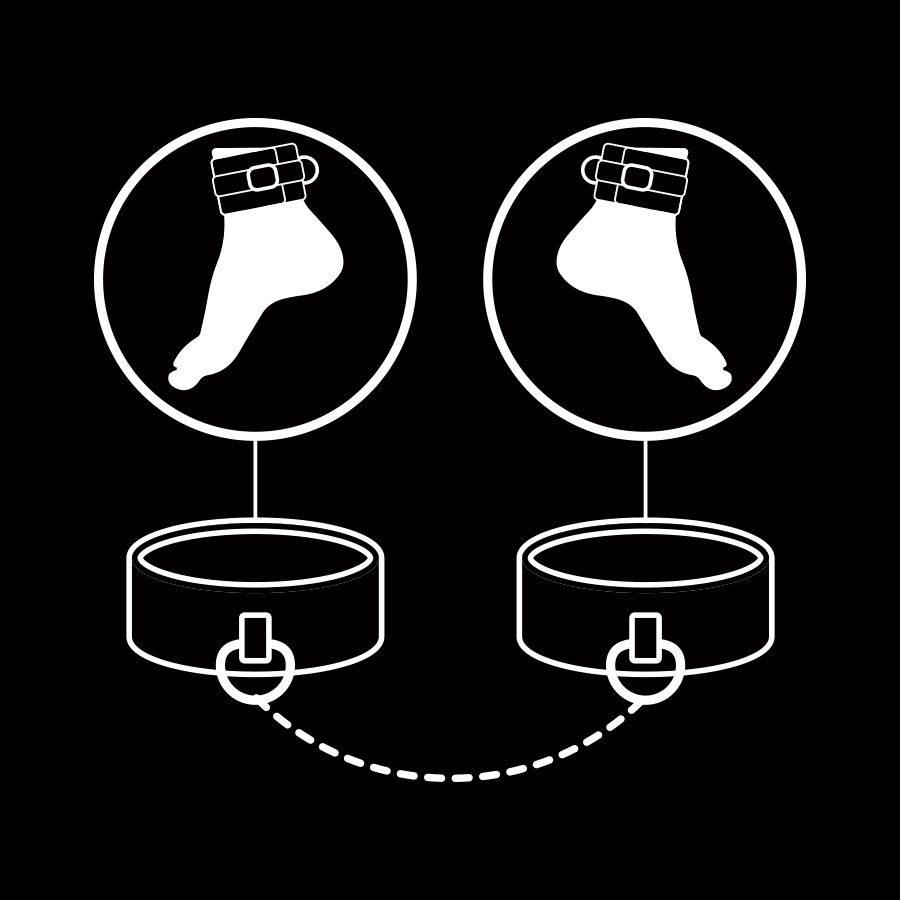 Fetish Submissive - Vegan Lederen Enkelmanchetten Met Nopreen Voering - afbeelding 9