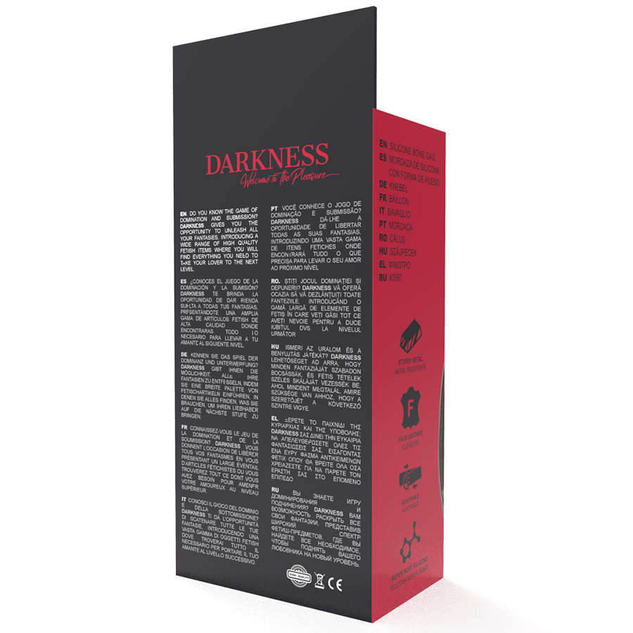 Darkness - Rode Bot Siliconen Gag - afbeelding 5