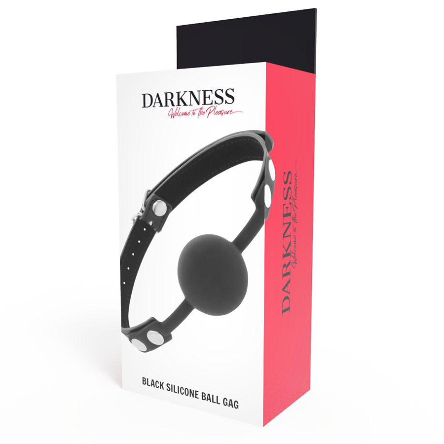 Darkness - Zwarte Siliconen Gag - afbeelding 4