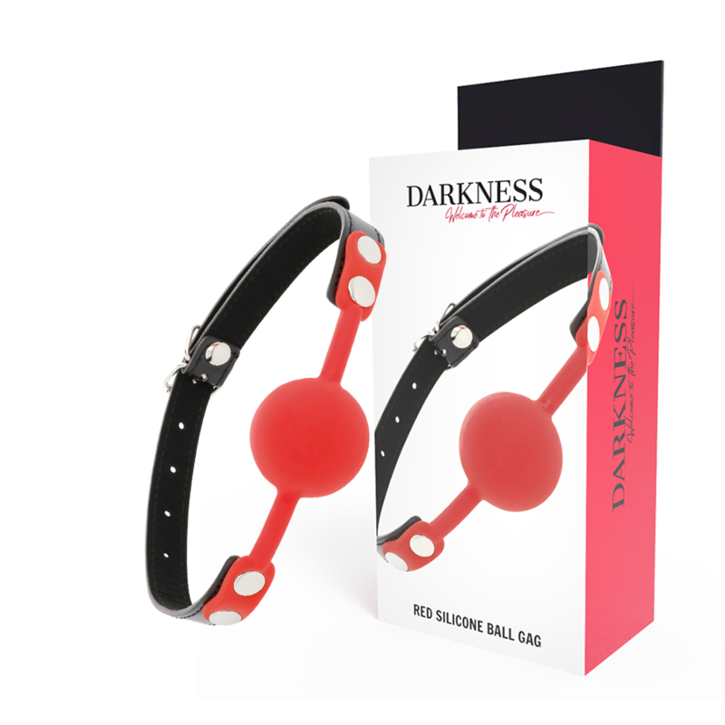 Darkness - Rode Siliconen Gag