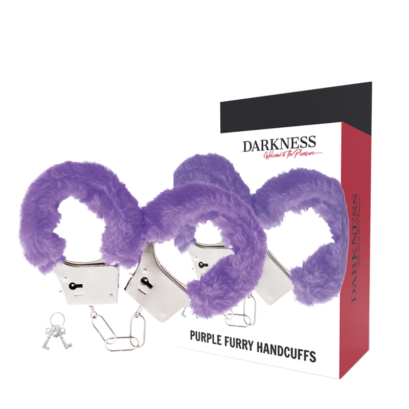 Darkness - Metalen Handboeien Met Lila Voering