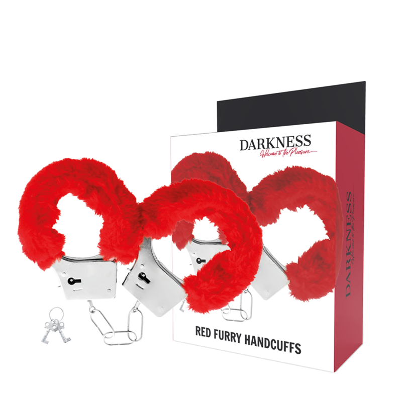 Darkness - Rood Gevoerde Metalen Handboeien