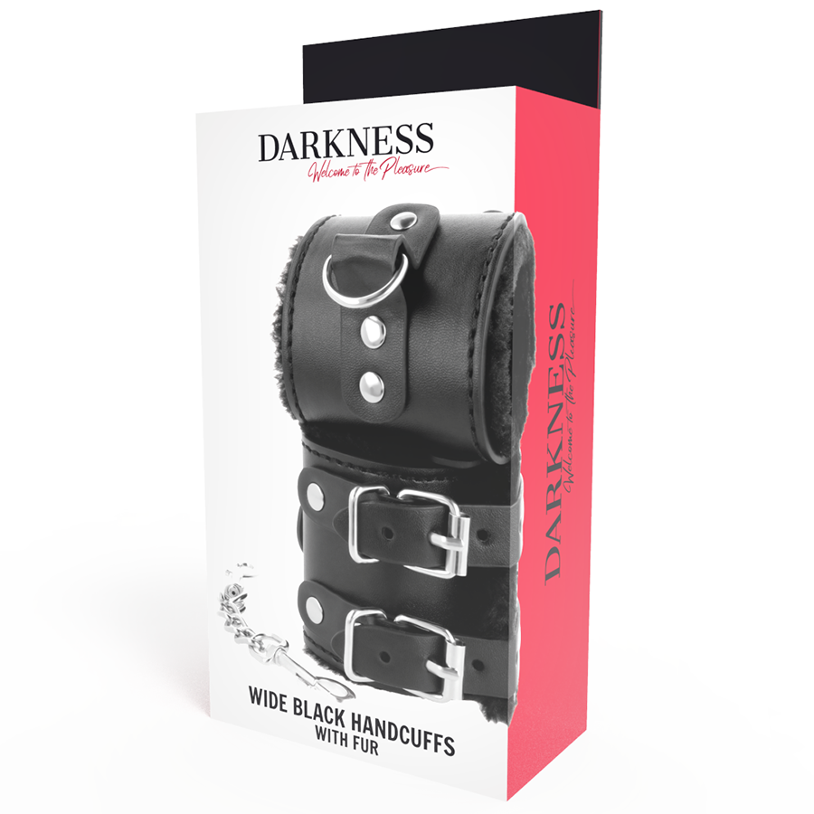 Darkness - Verstelbare Lederen Handboeien Met Zwarte Voering - afbeelding 6