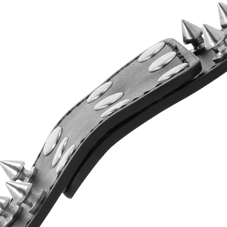 Darkness - Schedels En Botten Zwarte Spiked Handboeien - afbeelding 3
