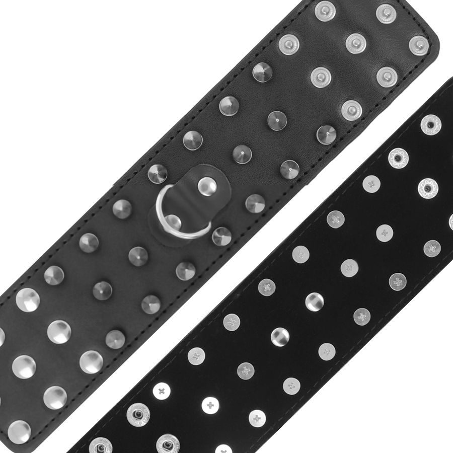Darkness - Schedels En Botten Zwarte Spiked Handboeien - afbeelding 4