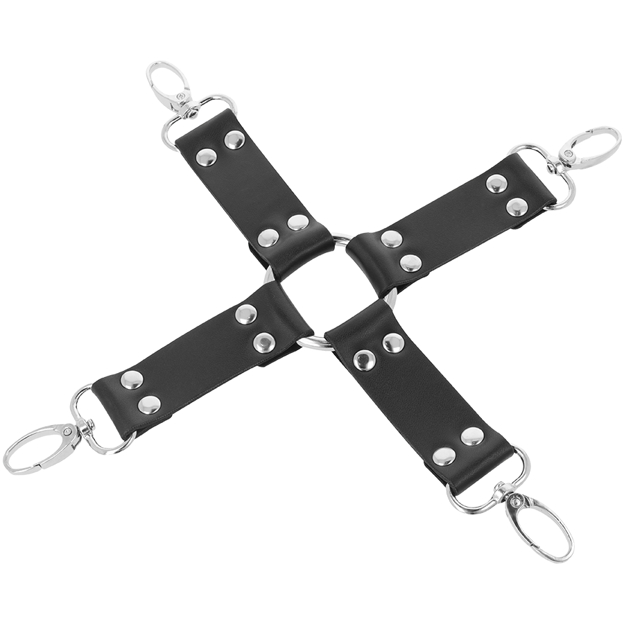 Darkness - Zwarte Lederen Hand- En Voetenmanchetten - afbeelding 4