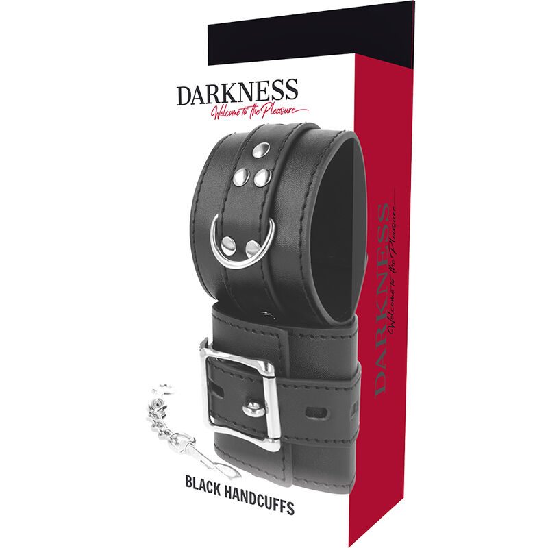 Darkness - Zwarte Lederen Handboeien - afbeelding 5