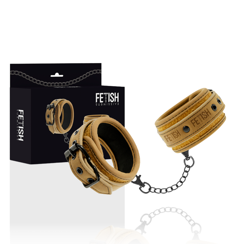 Fetish Submissive Origen - Vegan Lederen Handboeien Met Neopreen Voering - afbeelding 2