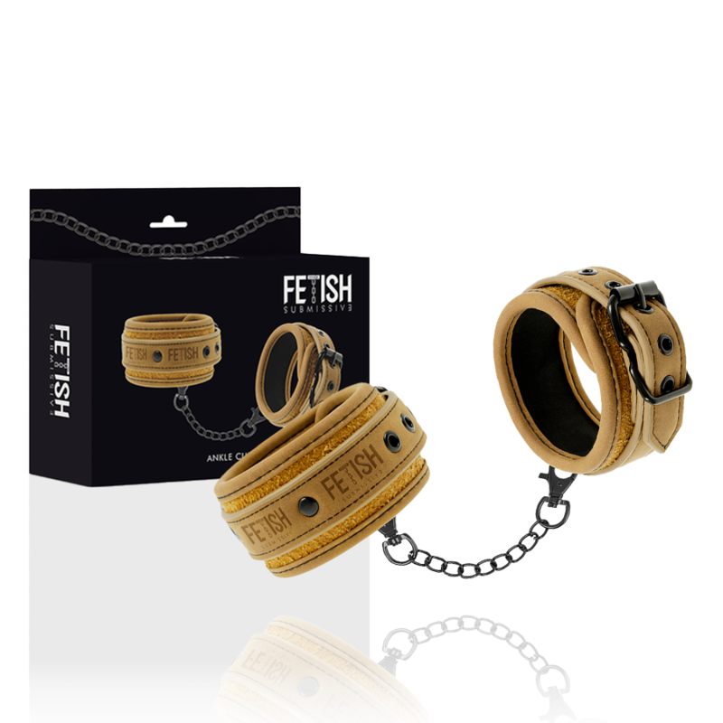 Fetish Submissive Origen - Neopreen Voering Vegan Lederen Enkel Manchetten - afbeelding 2