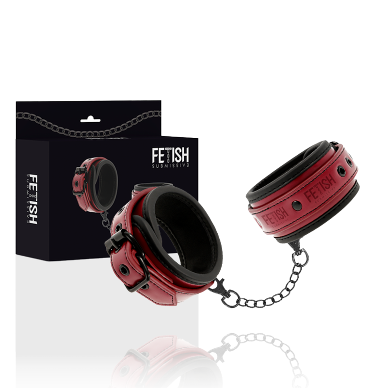 Fetish Submissive Dark Room - Vegan Lederen Handboeien Met Neopreen Voering - afbeelding 2
