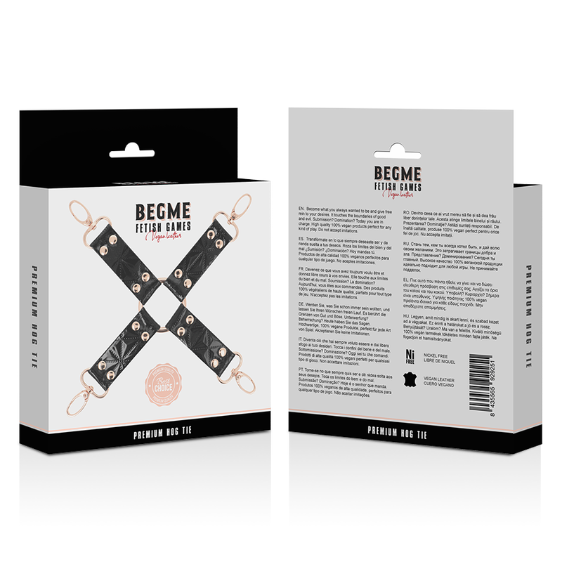 Begme - Zwarte Editie Hog Tie Vegan Leer - afbeelding 5