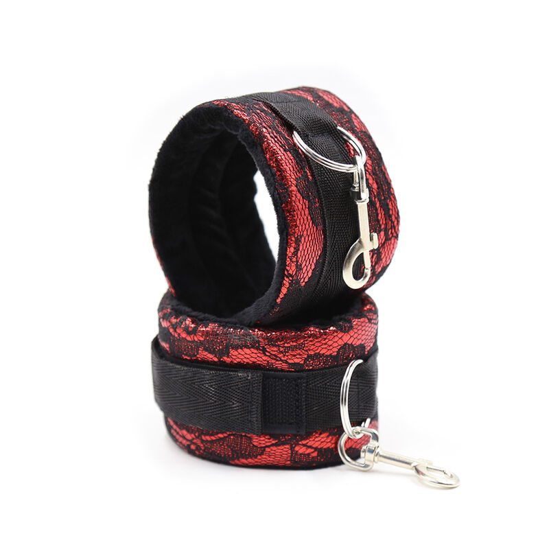 Ohmama Fetish - Fluwelen Handboeien Met Nylon Tape - afbeelding 3