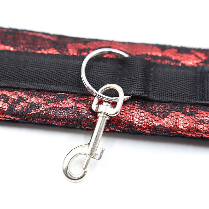 Ohmama Fetish - Fluwelen Handboeien Met Nylon Tape - afbeelding 4