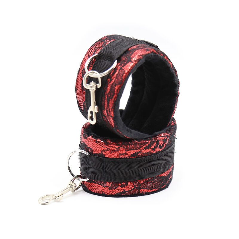 Ohmama Fetish - Fluwelen Handboeien Met Nylon Tape - afbeelding 5