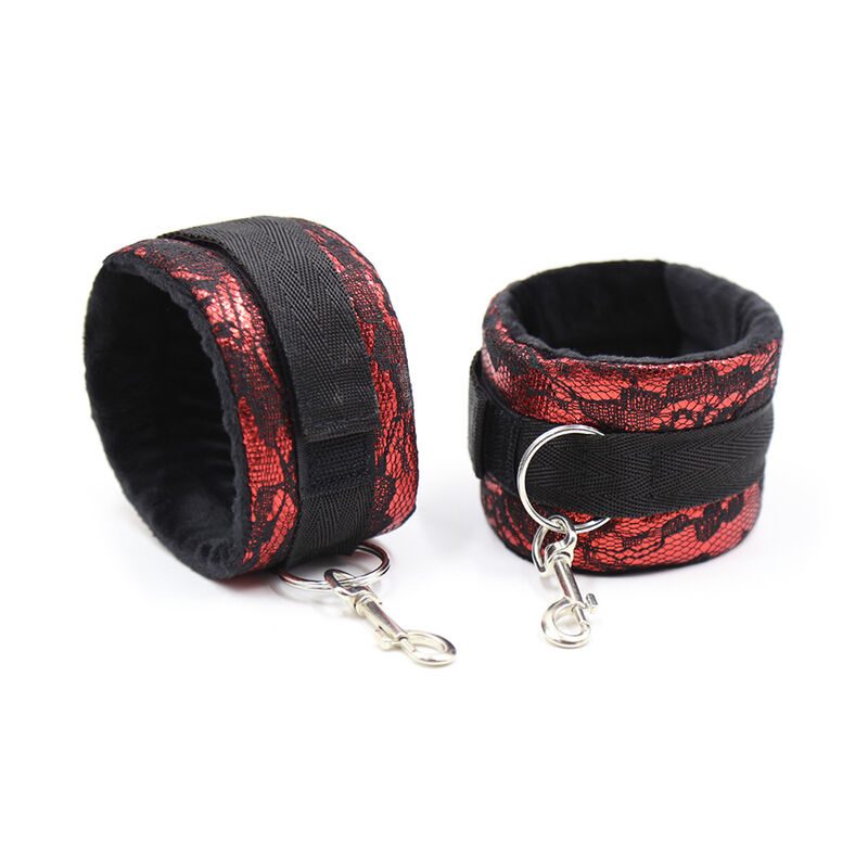 Ohmama Fetish - Fluwelen Handboeien Met Nylon Tape - afbeelding 8