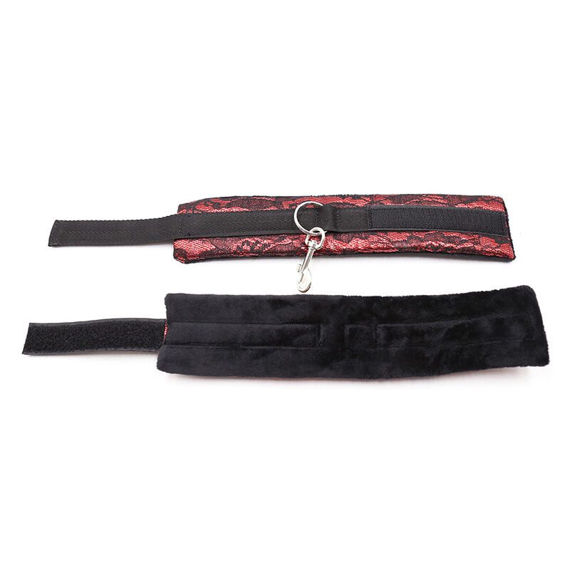 Ohmama Fetish - Fluwelen Handboeien Met Nylon Tape - afbeelding 9