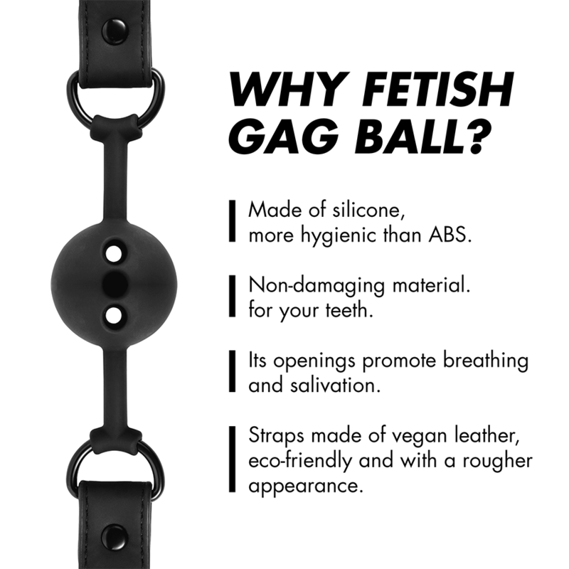 Fetish Submissive Bondage - Ademende Siliconen Bal Gag - afbeelding 7