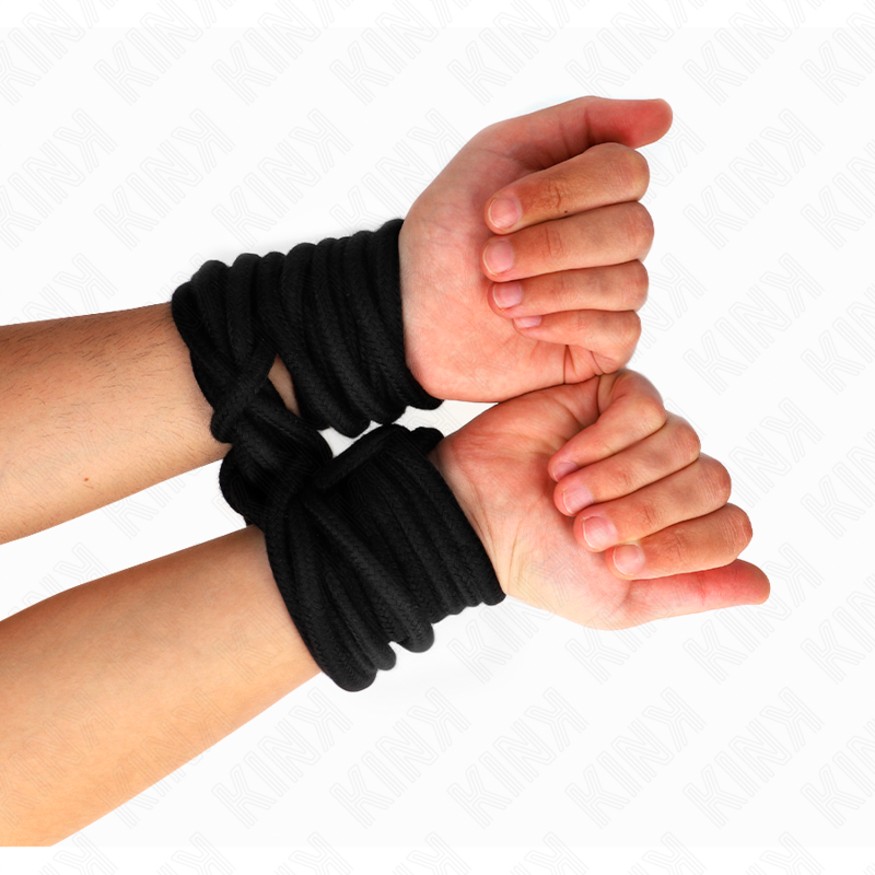 Kink - Katoenen Touw 10 Meter Zwart - afbeelding 3
