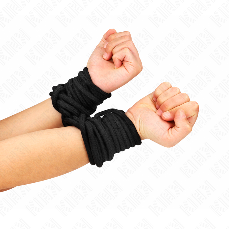Kink - Katoenen Touw 10 Meter Zwart - afbeelding 4