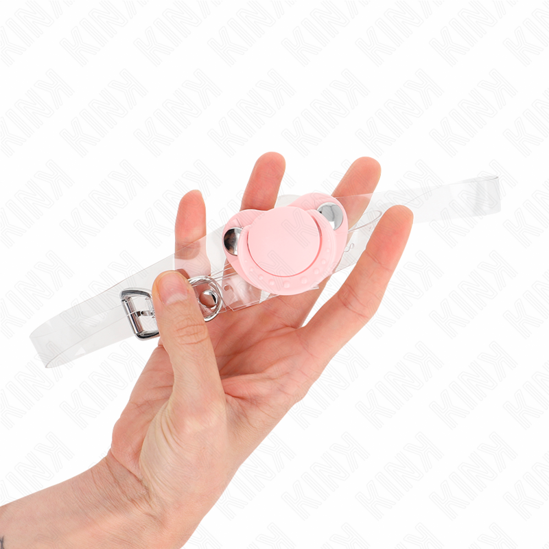 KINK - FOPSPEENVORMIGE GAG 5,5 x 4 CM ROZE VERSTELBAAR 43-60 CM - afbeelding 3
