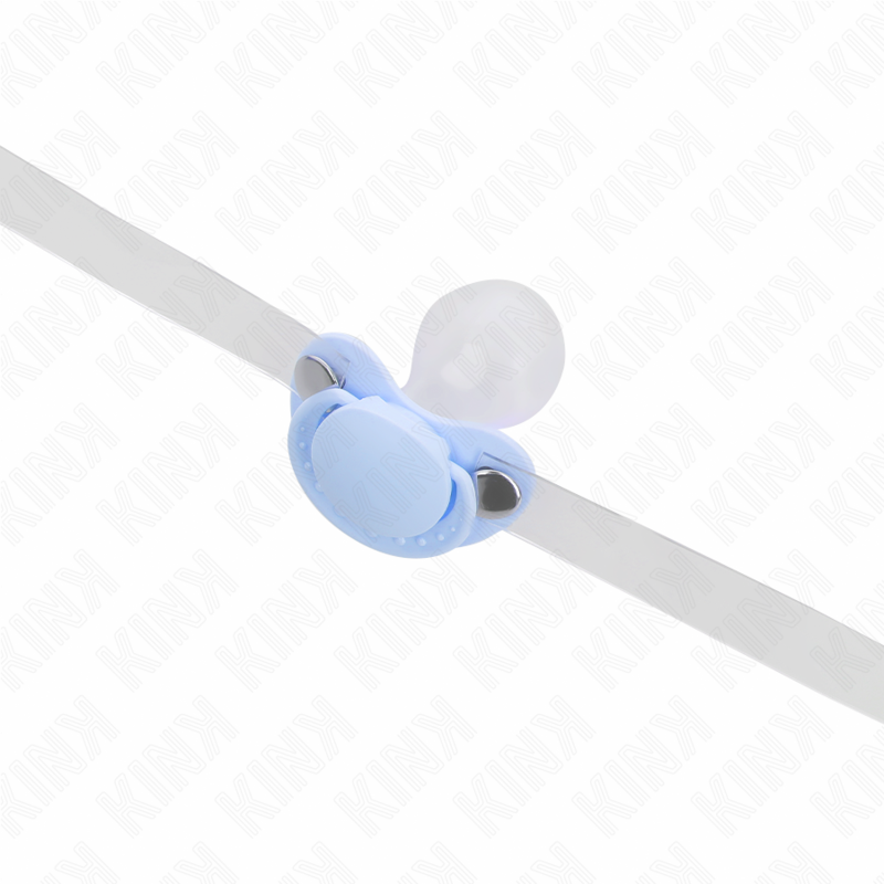 KINK - FOPSPEENVORMIGE GAG 5,5 x 4 CM LICHTBLAUW VERSTELBAAR 43-60 CM - afbeelding 4