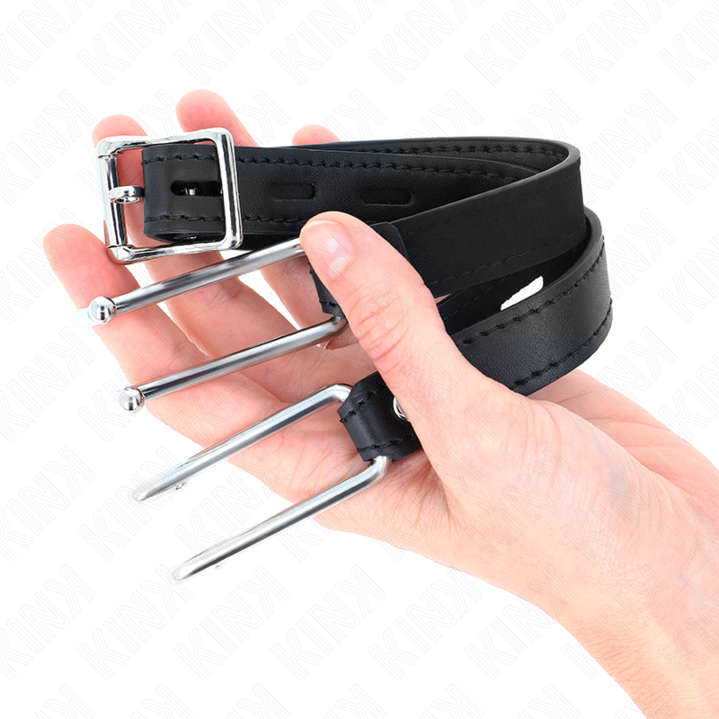 Kink - 11,5 cm Metalen Haak Gag Met Verstelbare Lederen Band 39-58 cm X 2 cm - afbeelding 3