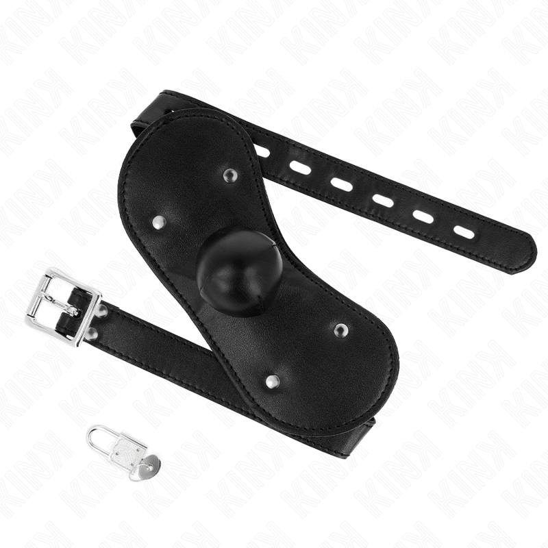 Kink - Verstelbare Vergrendelbare Bal Gag Mondmasker 42-60 cm - afbeelding 2