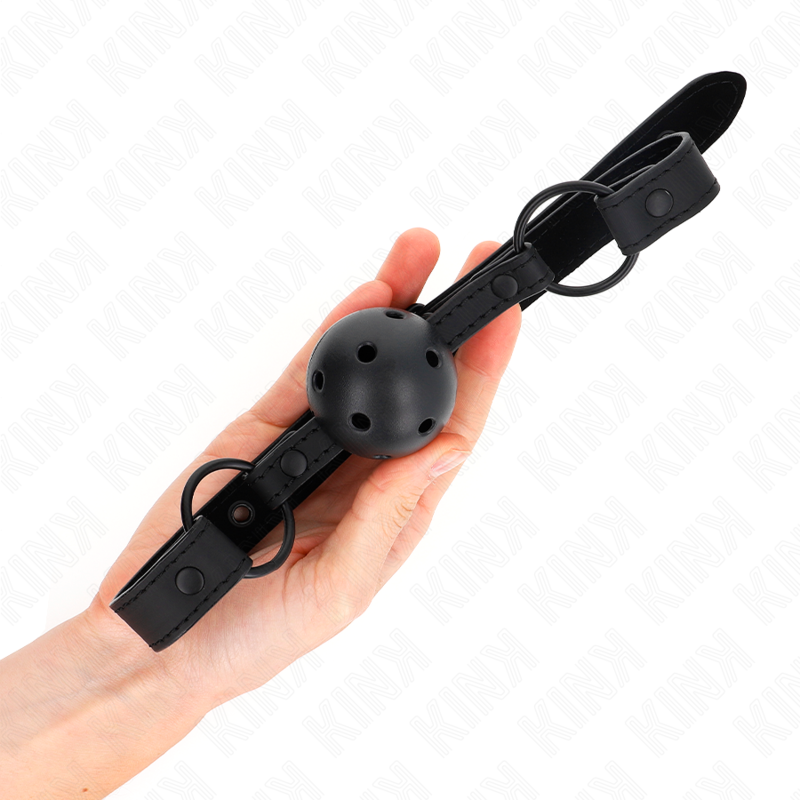 Kink - 4,5 cm Neopreen Ball Gag 63,5 X 2 cm Verstelbaar 41 X 59 cm - afbeelding 3