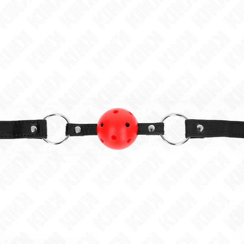 Kink - 4,5 cm Rood Hard Holle Bal Gag Model 1 63,5 X 2 cm - afbeelding 4