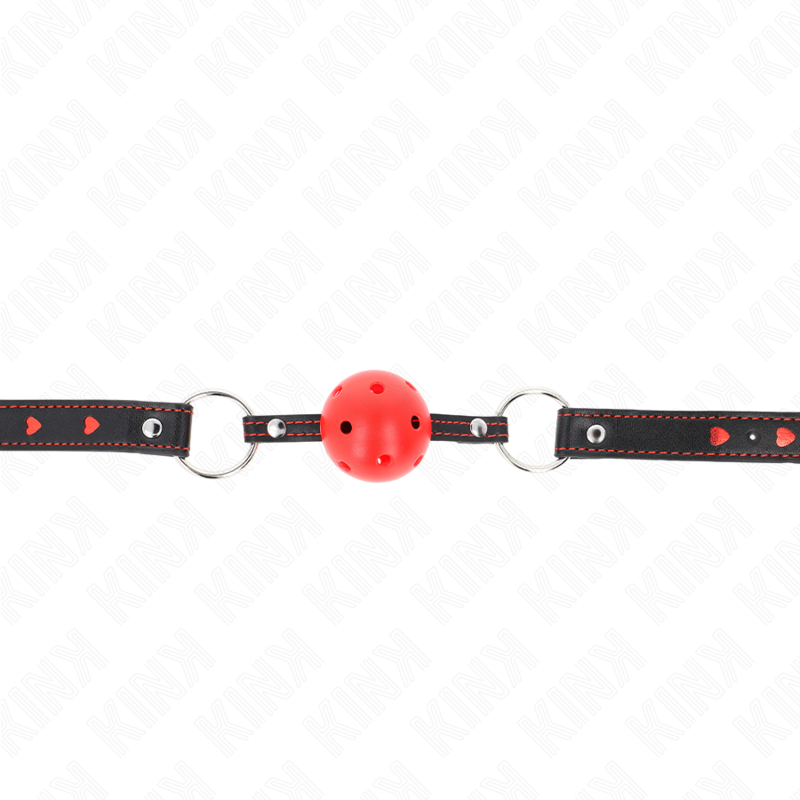 KINK - 4,5 CM ROOD HARD HOLLE BAL GAG MODEL 2 65 x 2,5 CM - afbeelding 3