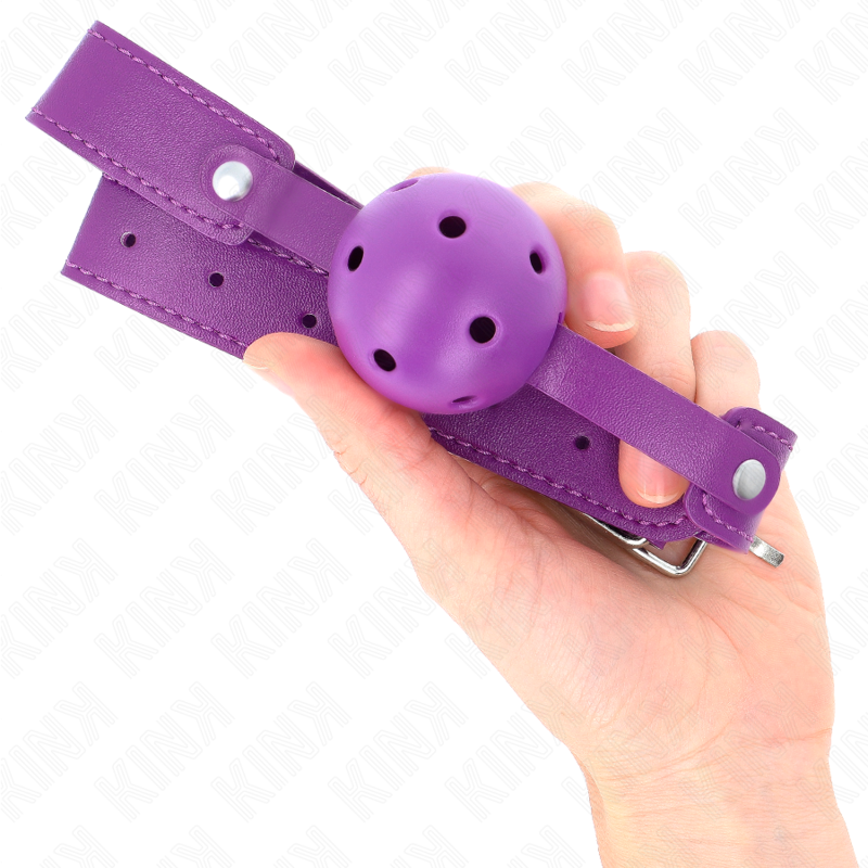 KINK - BALL GAG 4,5 CM ADEMEND PAARS 65 x 2,5 CM - afbeelding 4