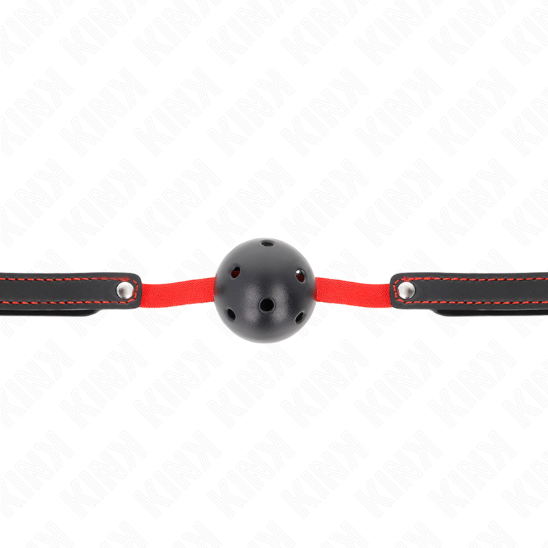 KINK - 4,5 CM HARDE HOLLE BAL GAG MET ELASTISCHE RIEM 56 x 1,5 CM - afbeelding 3