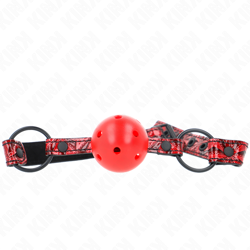 Kink - 4,5 cm Ball Gag Met Diamantpatroon Model 1 64,5 cm Verstelbaar 42-60 cm