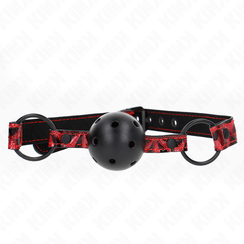 Kink - 4,5 cm Ball Gag Met Diamantpatroon Model 2 64,5 cm Verstelbaar 42-60 cm