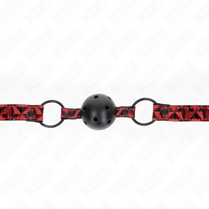 Kink - 4,5 cm Ball Gag Met Diamantpatroon Model 2 64,5 cm Verstelbaar 42-60 cm - afbeelding 4