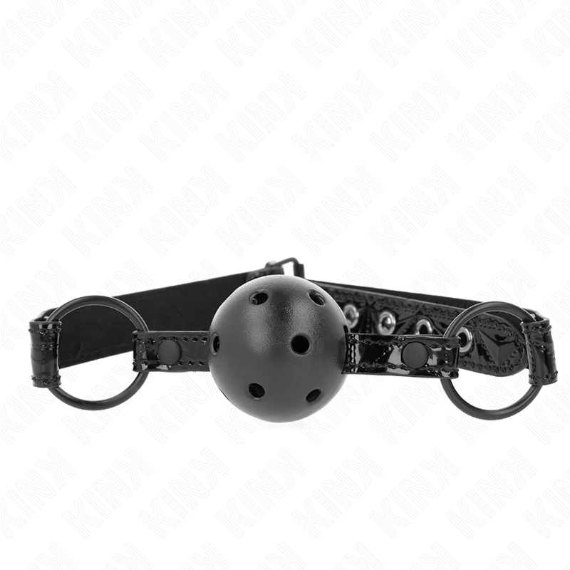 Kink - 4,5 cm Ball Gag Met Ruitenpatroon Model 3 64,5 cm Verstelbaar 42-60 cm