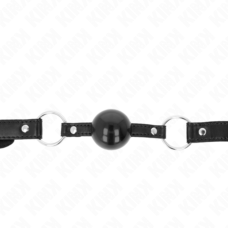 KINK - BALL GAG 4 CM ZWART TPE 60 x 2 CM - afbeelding 3