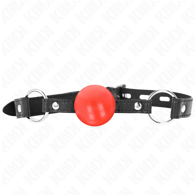 KINK - 4 CM BALL GAG ROOD TPE 60 x 2 CM - afbeelding 3