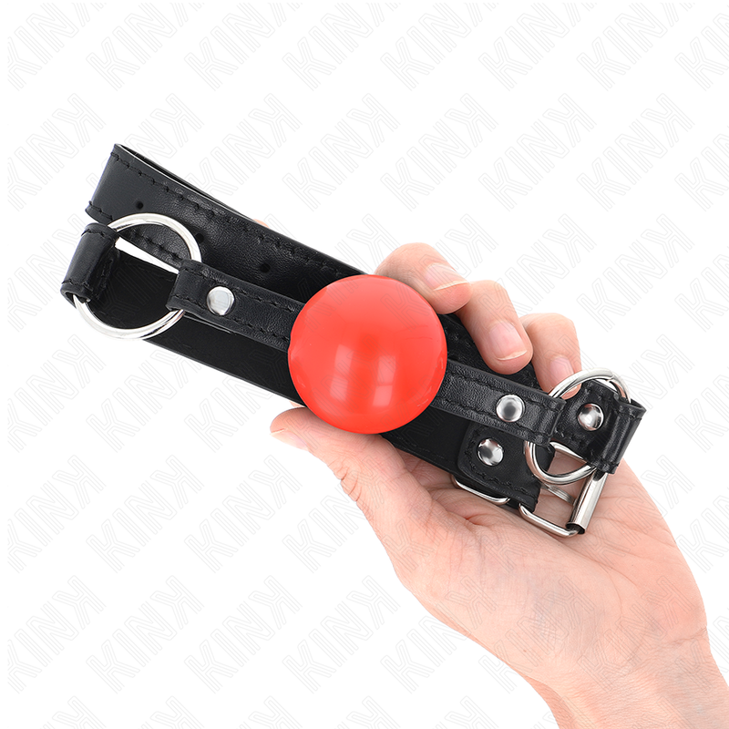 KINK - 4 CM BALL GAG ROOD TPE 60 x 2 CM - afbeelding 4