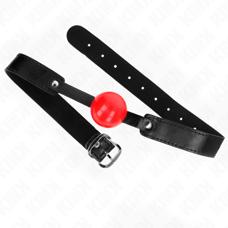 KINK - 4CM ZACHTE TPE BALL GAG MODEL 1 66 x 2,5 CM VERSTELBAAR 41-61 CM - afbeelding 2