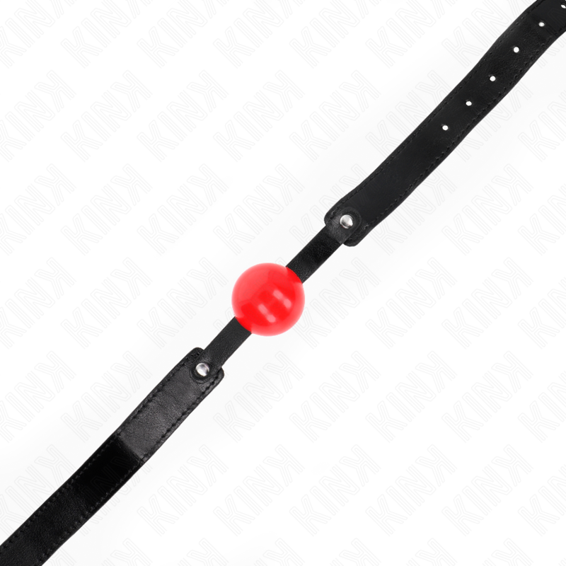 KINK - 4CM ZACHTE TPE BALL GAG MODEL 1 66 x 2,5 CM VERSTELBAAR 41-61 CM - afbeelding 3