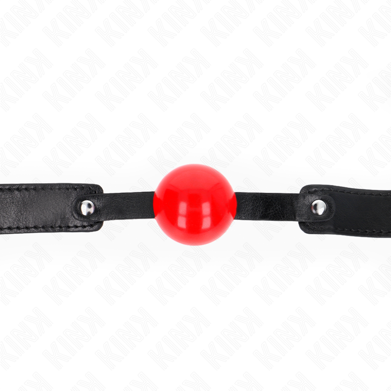 KINK - 4CM ZACHTE TPE BALL GAG MODEL 1 66 x 2,5 CM VERSTELBAAR 41-61 CM - afbeelding 4