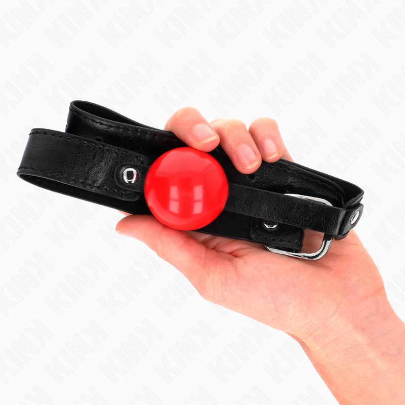 KINK - 4CM ZACHTE TPE BALL GAG MODEL 1 66 x 2,5 CM VERSTELBAAR 41-61 CM - afbeelding 5