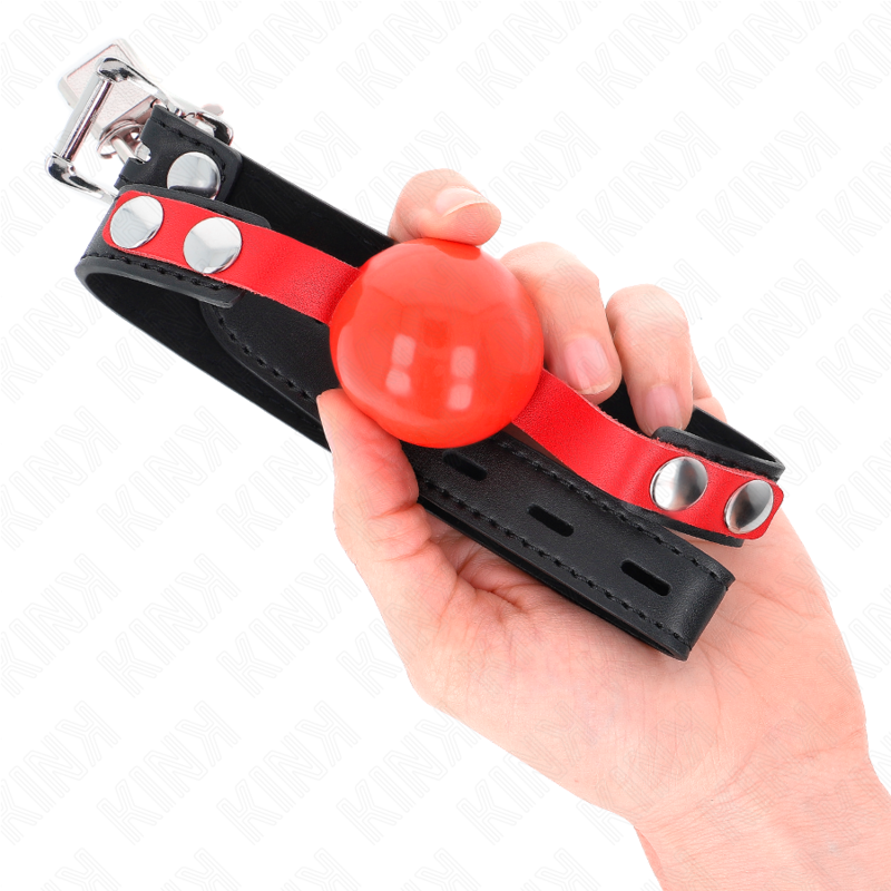 KINK - 4 CM ZACHTE TPE BALL GAG MODEL 4 60 x 2 CM VERSTELBAAR 37-52 CM - afbeelding 4
