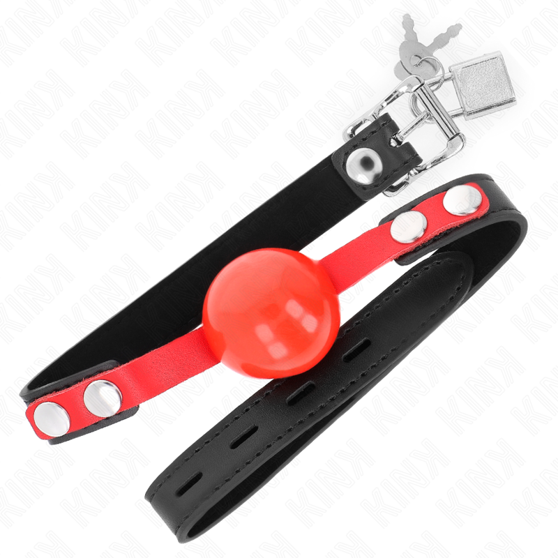 KINK - 4 CM ZACHTE TPE BALL GAG MODEL 4 60 x 2 CM VERSTELBAAR 37-52 CM - afbeelding 2