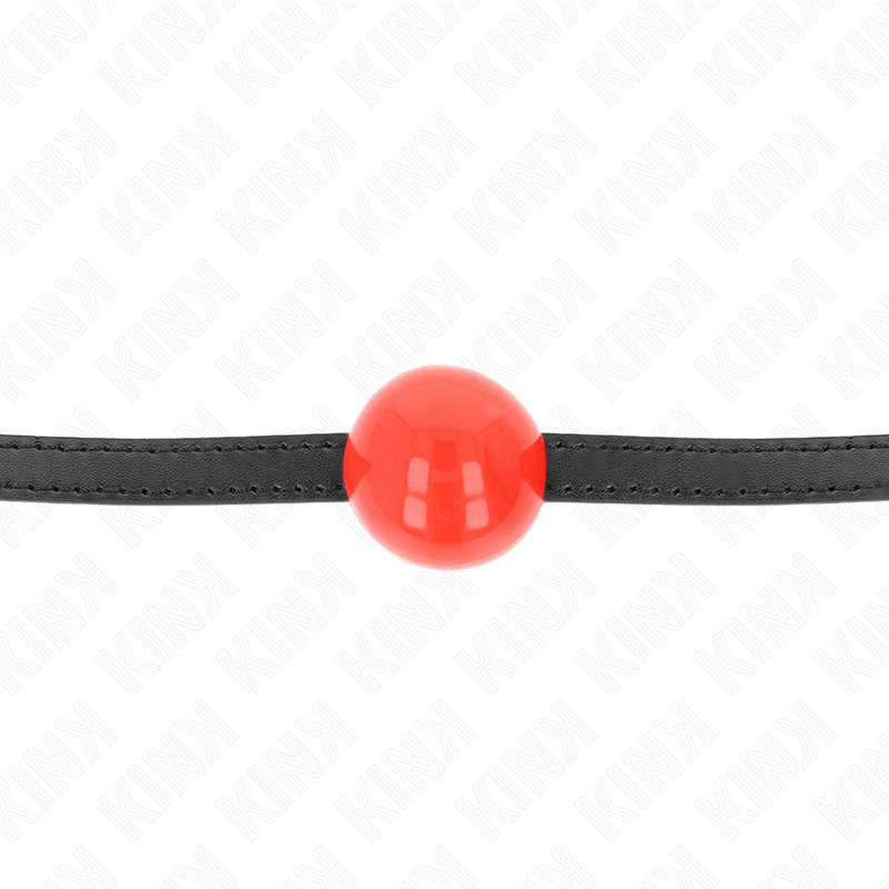 KINK - 4 CM MASSIEVE EENVOUDIGE RODE BAL GAG 65 x 1,5 CM - afbeelding 3