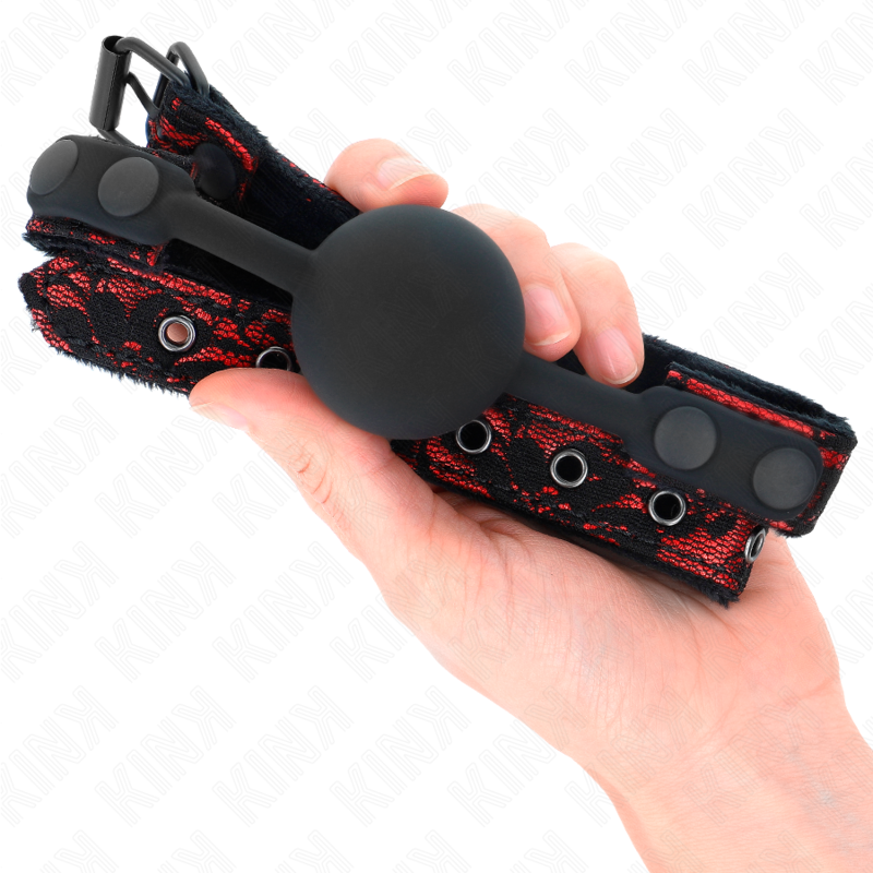 KINK - SCANDAL 4 CM SILICONEN BAL GAG MODEL 1 65 x 2 CM - afbeelding 4