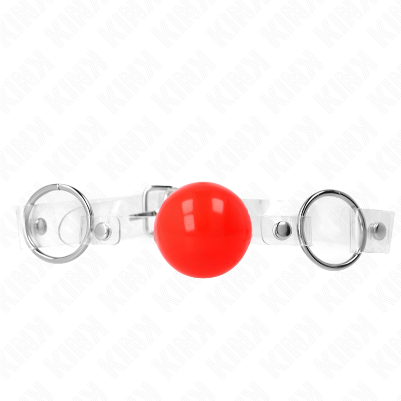 Kink - Verstelbare Doorzichtige PVC Rode Bal Gag