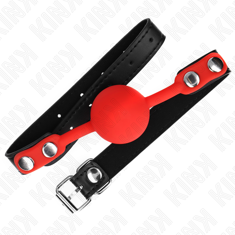 KINK - 4 CM RODE SILICONEN BAL GAG 60 x 2 CM